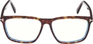 TOM FORD 56mm Square Blue Light Blocking Glasses