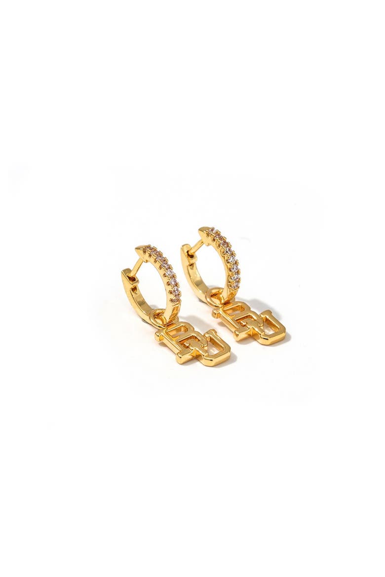 Baylor University  Pennant Pair Earring Set, Alternate, color, Yellow Gold