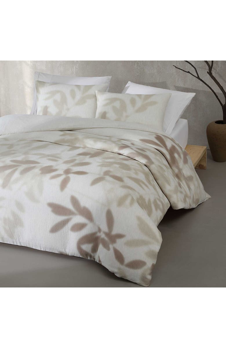 Calvin Klein Shadow Branches Duvet Cover & Sham Set, Alternate, color, Camel