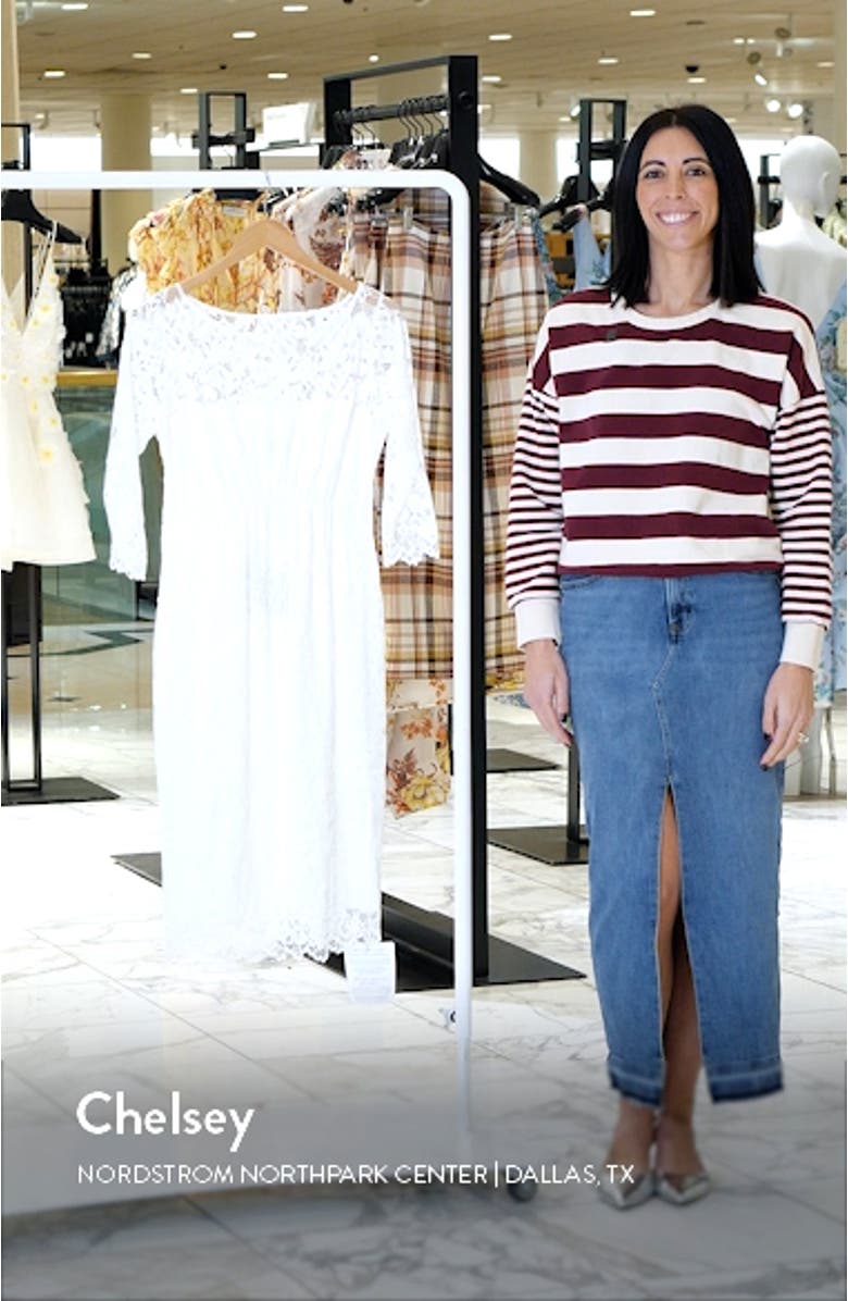 Amelia Lace Maternity Sheath Dress, sales video thumbnail