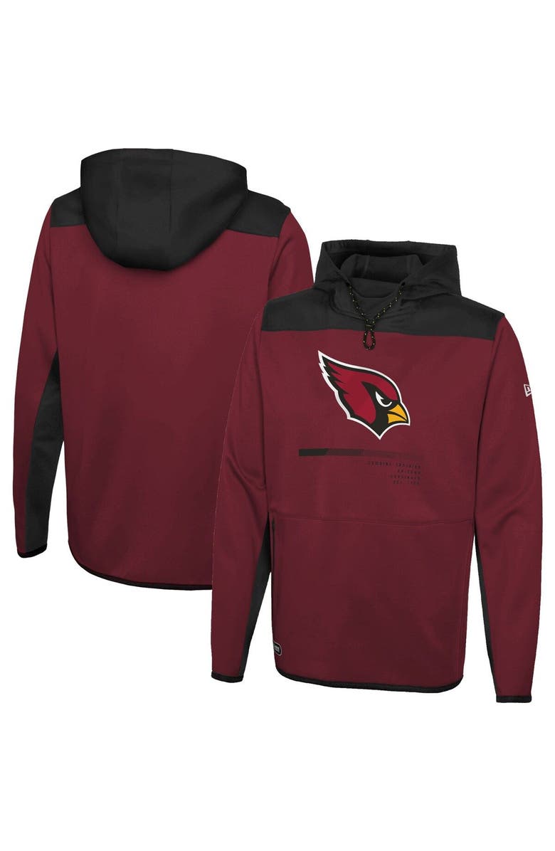 New Era Men's New Era Cardinal Arizona Cardinals Combine Authentic Hard Hitter Pullover Hoodie, Main, color, Cardinal