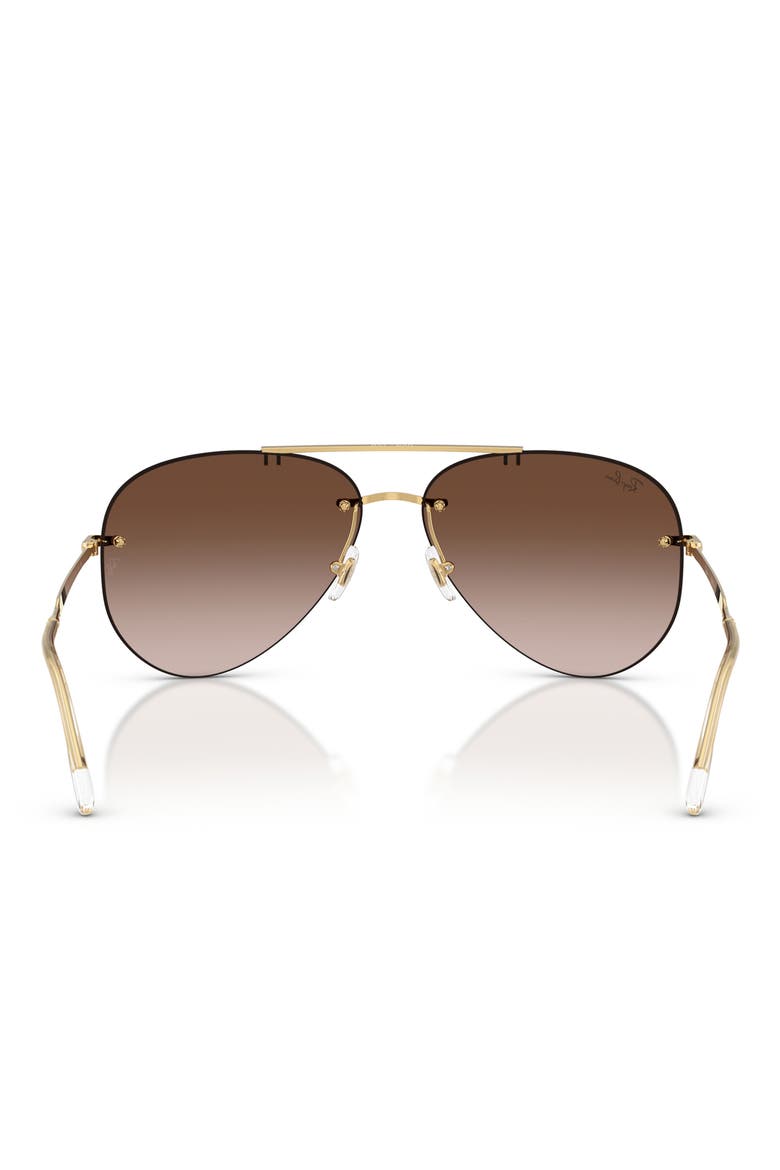 Gender Inclusive RB3791 62mm Gradient Oversize Aviator Sunglasses, Alternate, color, ARISTA / LIGHT BROWN