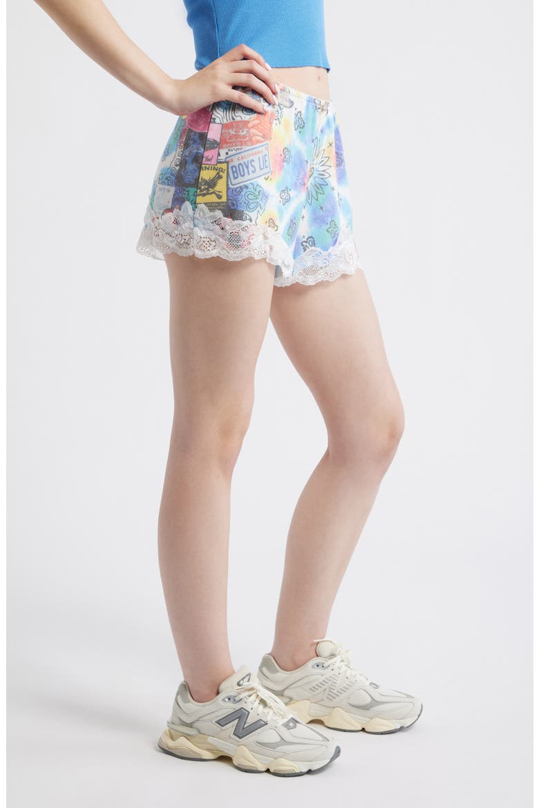 Danna Tie Dye Hacci Shorts, Alternate, color, MULTI