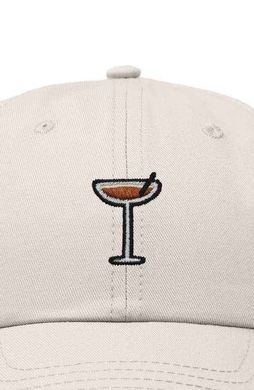 Dalix Espresso Martini Embroidered Hat In Beige