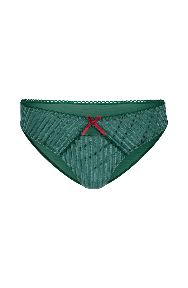 Adore Me Evie Bikini Panties, Alternate, color, Dark Green
