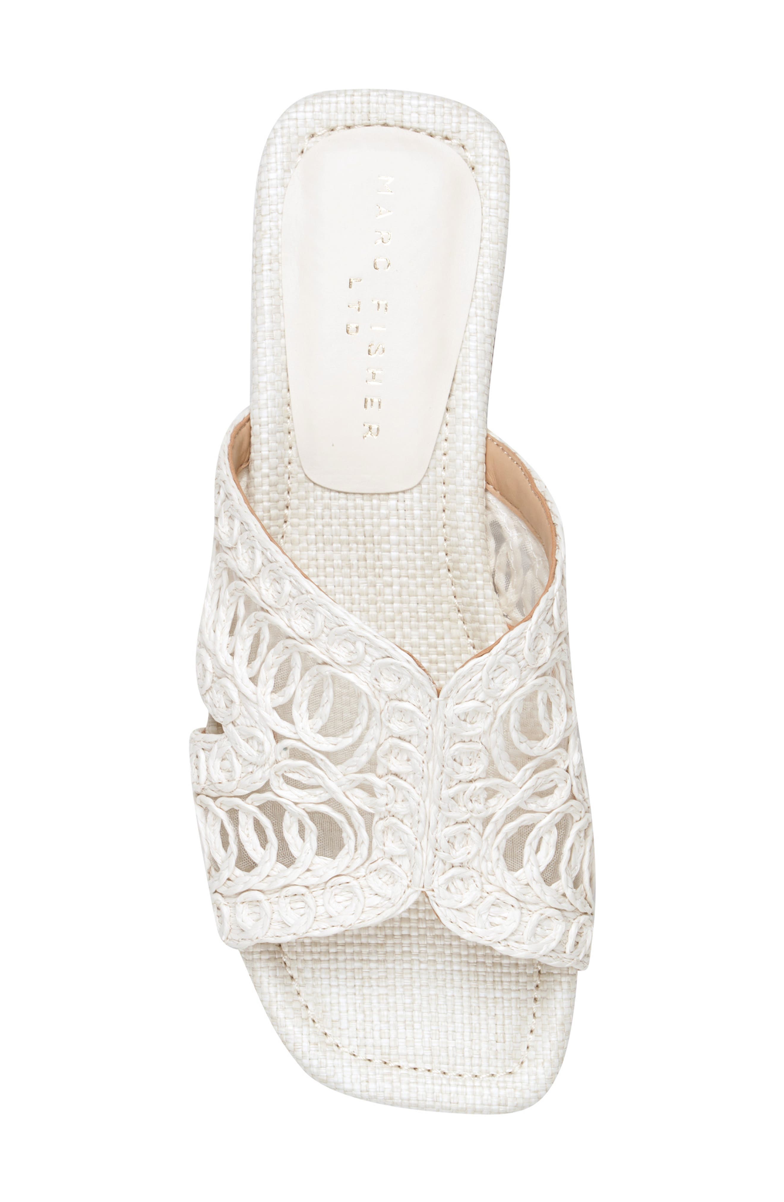 Marc Fisher Nalany Slide Sandal, Alternate, color, White