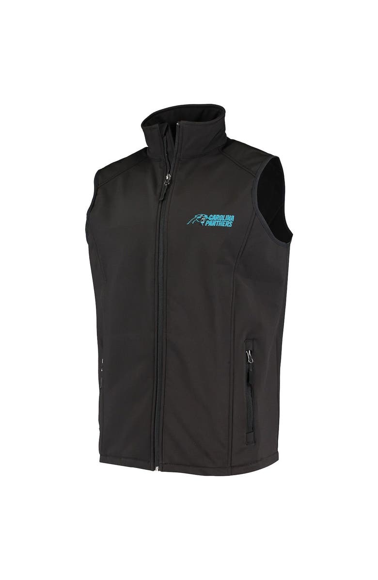 DUNBROOKE Men's Dunbrooke Black Carolina Panthers Circle Archer Softshell Full-Zip Vest, Alternate, color, 
