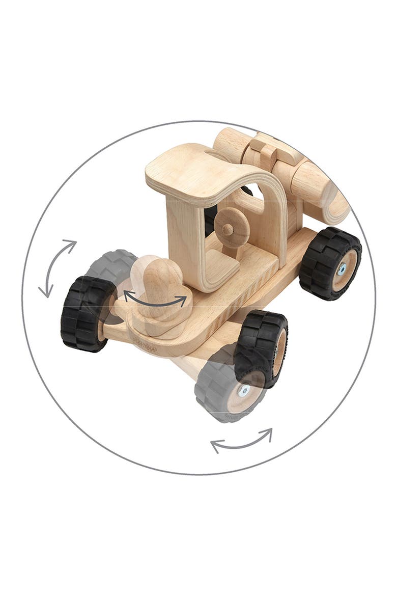 Wooden Forklift Toy, Alternate, color, NATURAL