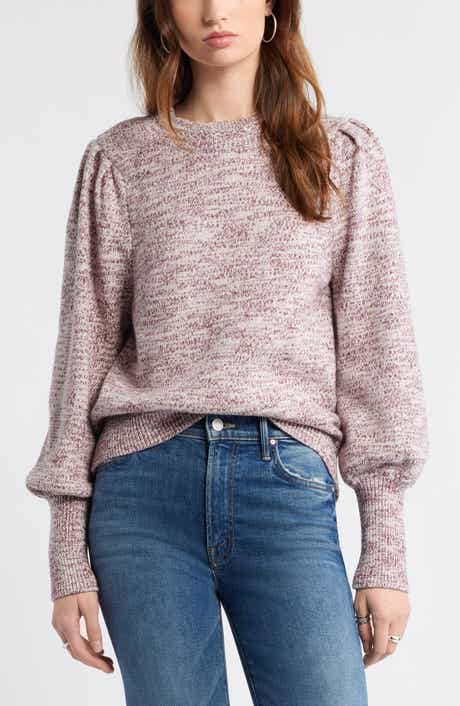 Treasure & Bond Marl Balloon Sleeve Crewneck Sweater