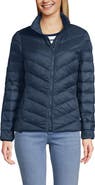 Lands' End Wanderweight Ultralight Packable Chevron Quilted Down Jacket