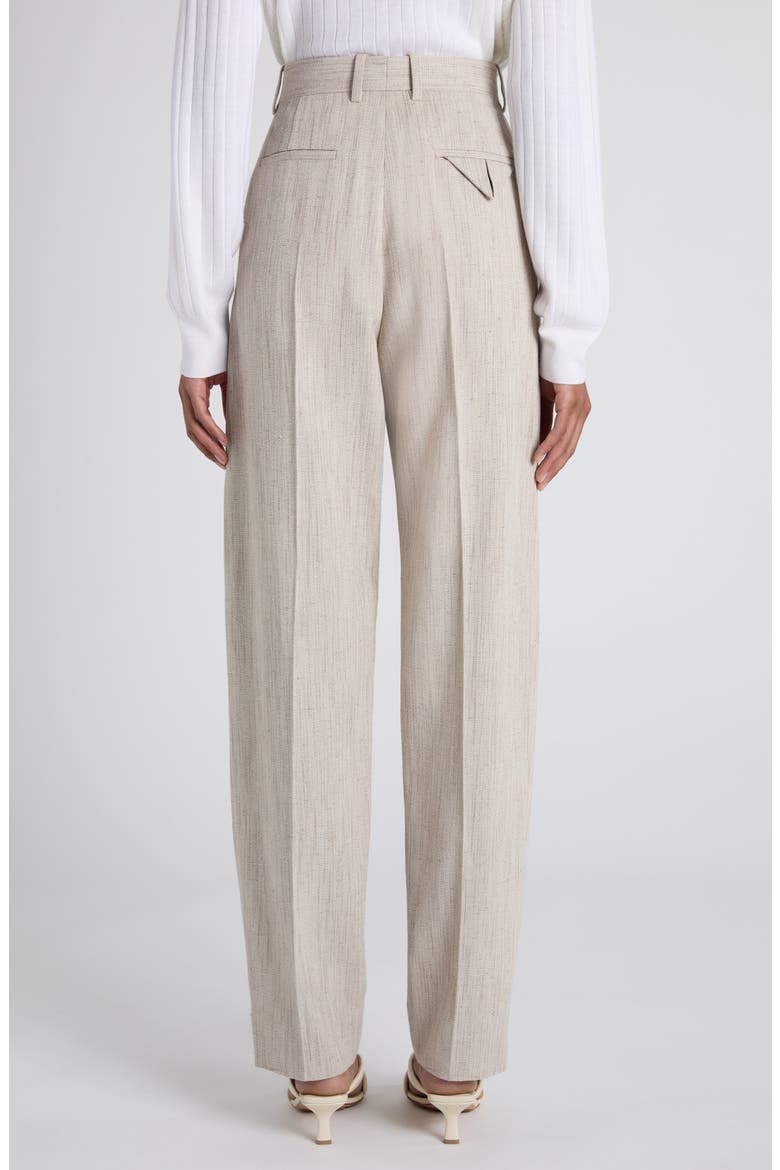 Pleated High Waist Tapered Trousers, Alternate, color, 2674 GREY PUTTY