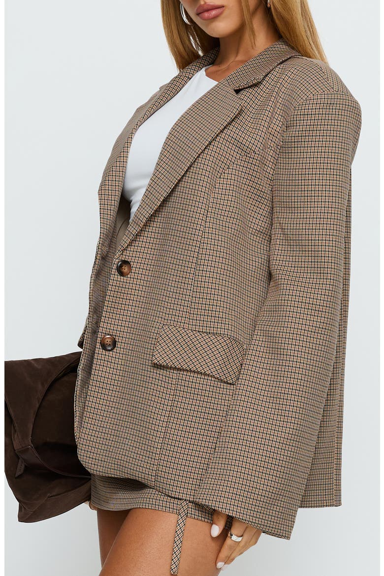 Deane Check Blazer, Alternate, color, BROWN CHECK