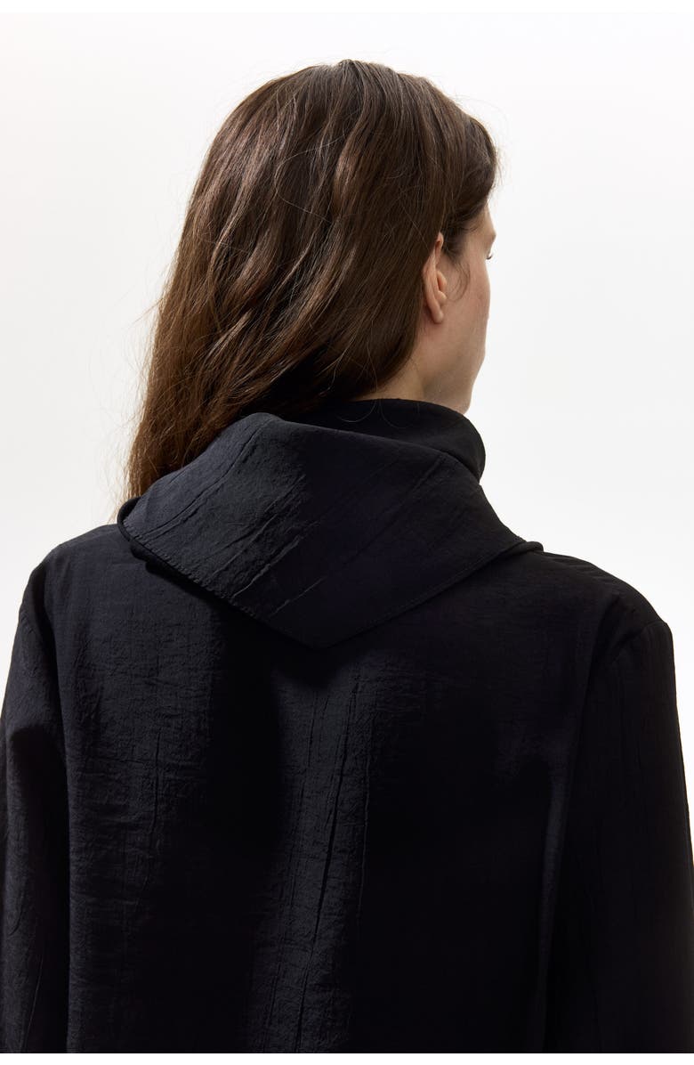 H&M Scarf-detail Shirt, Alternate, color, Black