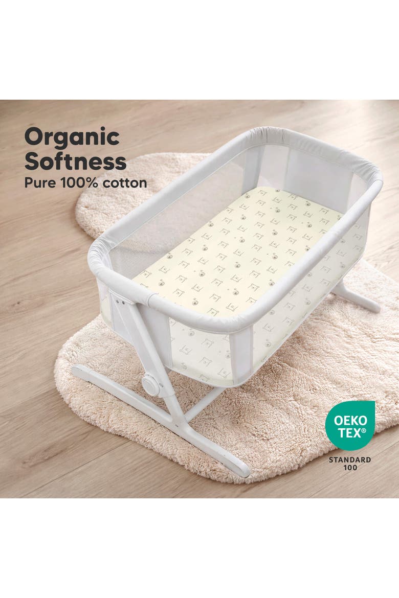 2-Pack Soothe Fitted Bassinet Sheets, Alternate, color, Bumble Bear