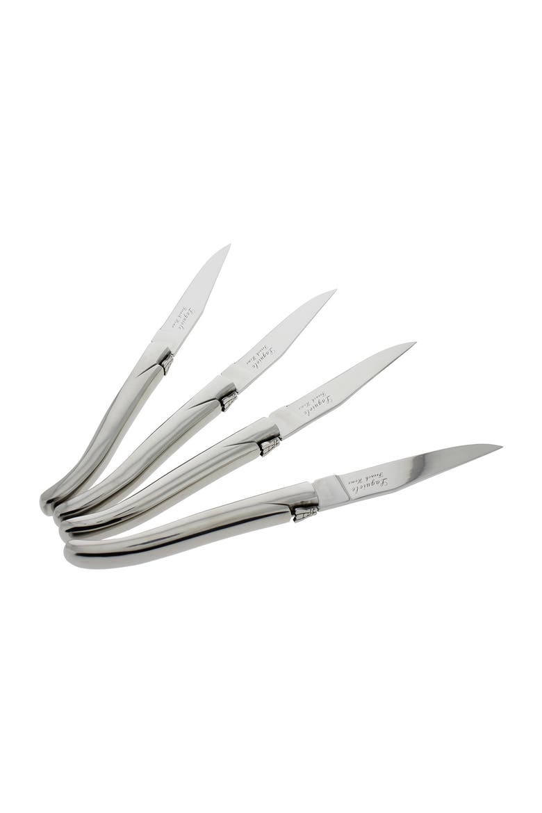 Laguiole Connoisseur Stainless Steel Steak Knives - Set of 4, Main, color, SILVER