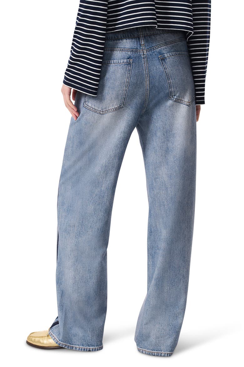 rb Miramar Track Stripe Cotton Terry Sweatpant Jeans, Alternate, color, CONEY