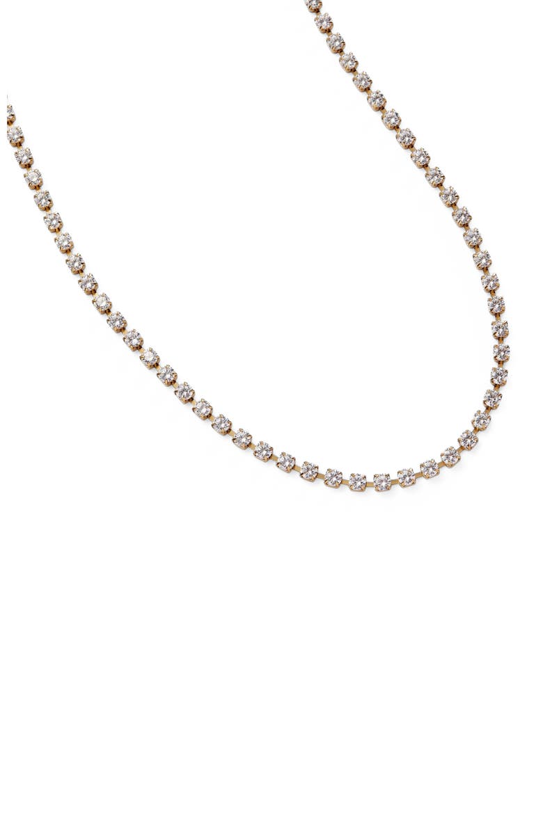 Crystal Tennis Chain  Necklace, Alternate, color, Gold
