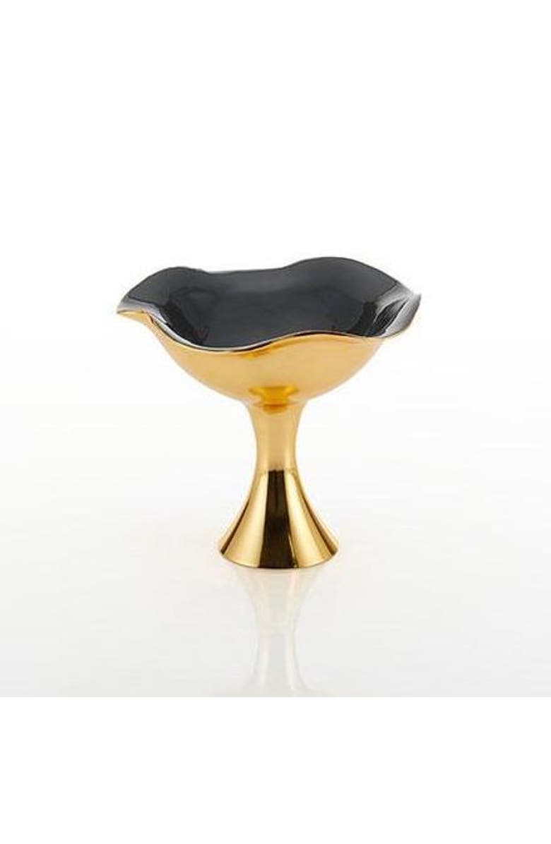 Lunares Ruffled Candy Dish, Main, color, Gold