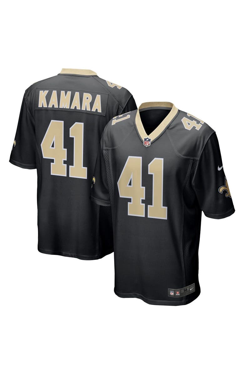 Nike Men's Nike Alvin Kamara Black New Orleans Saints Game Jersey, Main, color,
