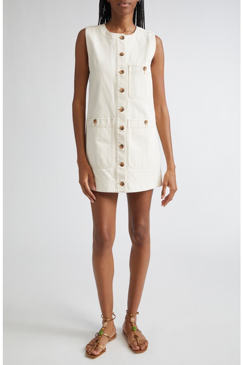 joe ELVIRA 17aw ボアデニム ローズフレーム Veronica Beard Oakley Sleeveless Shift Dress (Women) | Nordstromrack
