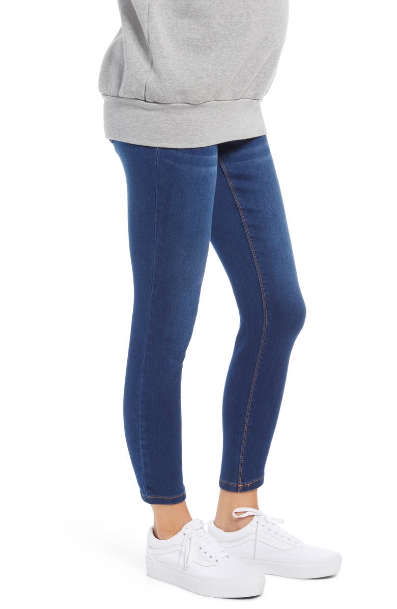 1822 Denim Butter Ankle Skinny Maternity Jeans, Alternate, color, 