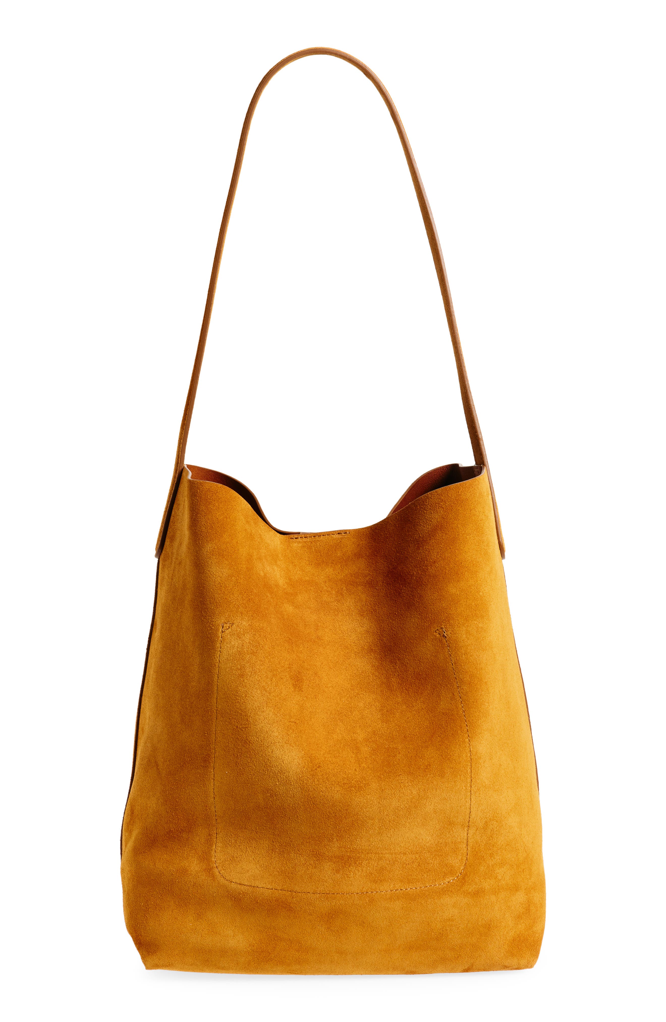 Mansur Gavriel Everyday Cabas Suede Hobo Bag, Alternate, color, Cuoio