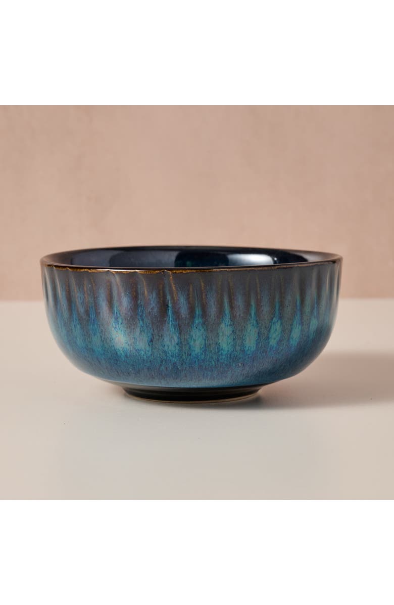 Ten Thousand Villages Canh Drip Glaze Bowl - Large, Main, color, Blue Green