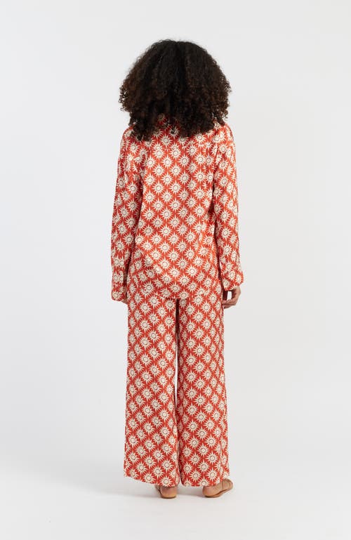 Chinti & Parker Paradise Pyjama Top In Terracotta