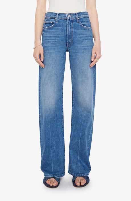 MOTHER The Lasso Sneak Mid Rise Wide Leg Jeans