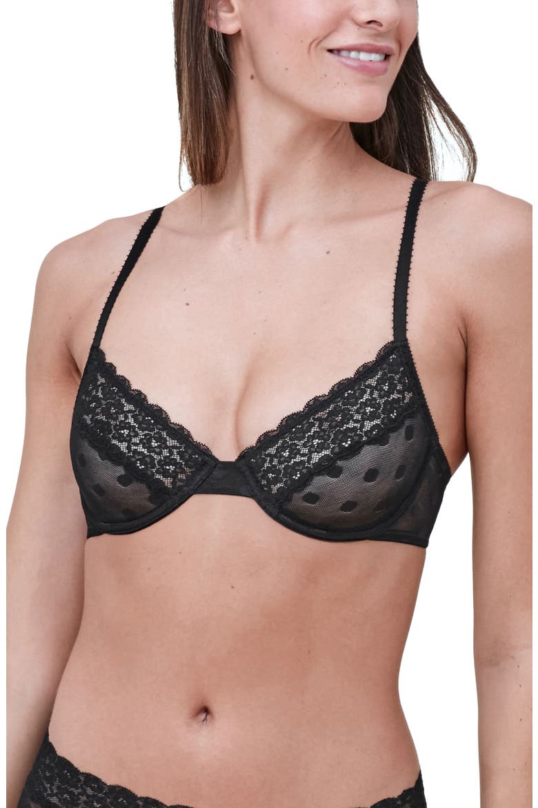 Dare Unlined Underwire Bra, Main, color, BLACK