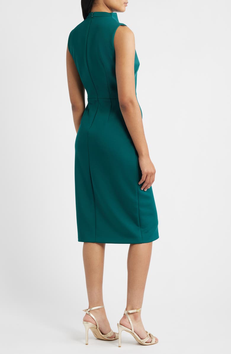 Vince Camuto Laser Cut Scuba Crepe Sheath Dress, Alternate, color, Pine