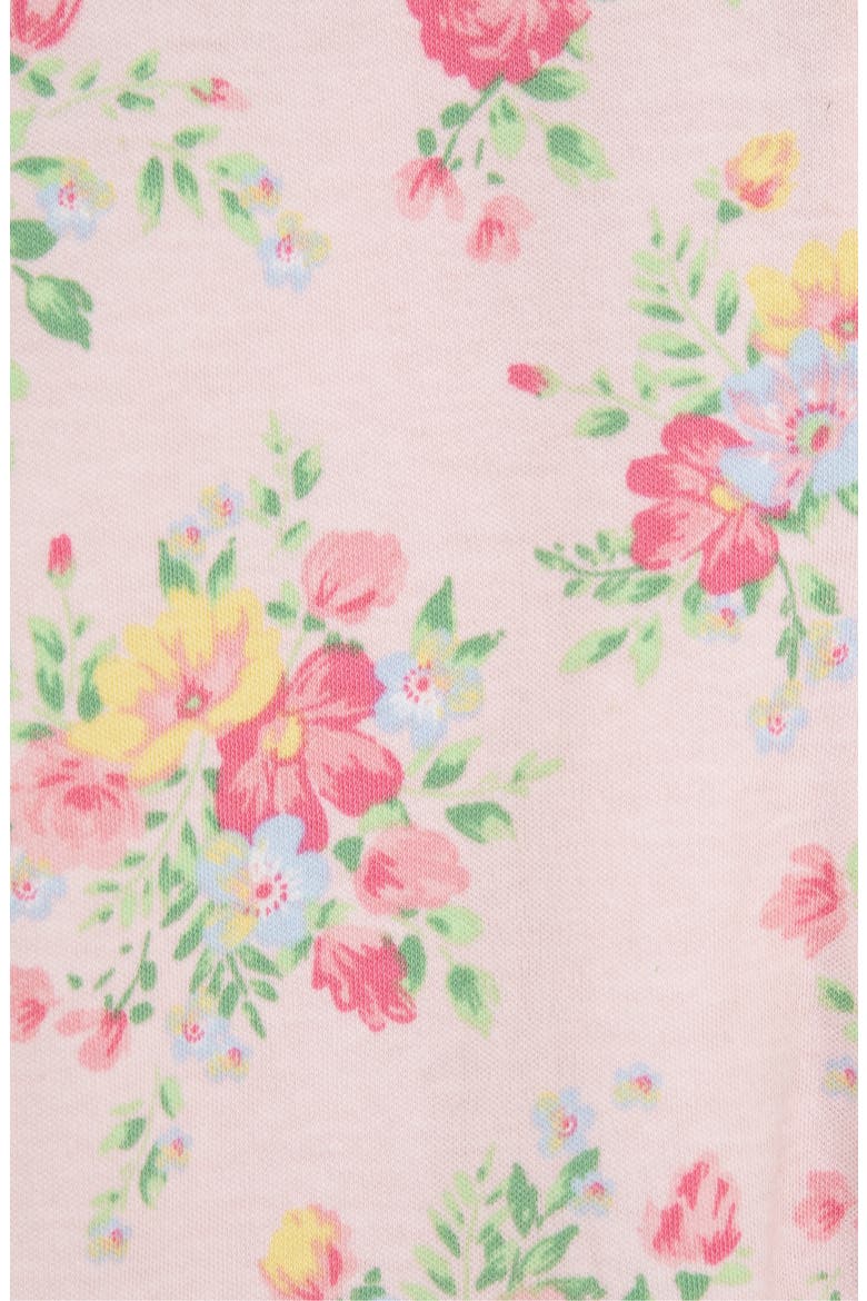 Bouquet Floral Footie & Headband Set (Nordstrom Exclusive), Alternate, color, PINK FLORAL