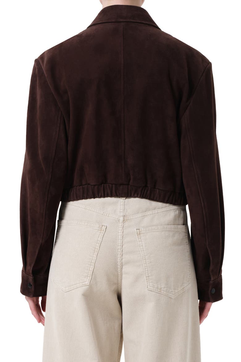 x Shoreditch Ski Club Nahla Suede Jacket, Alternate, color, ROOT DARK BROWN