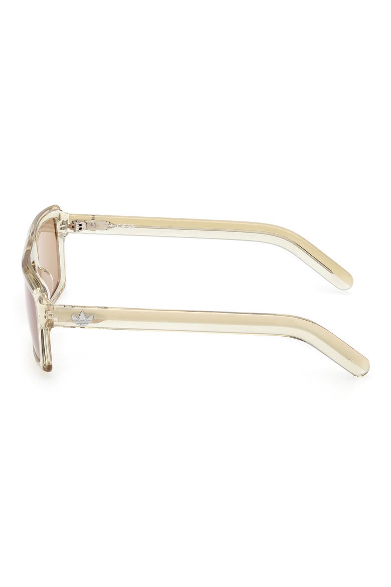 55MM Square Sunglasses, Alternate, color, SHINY YELLOW / BROWN