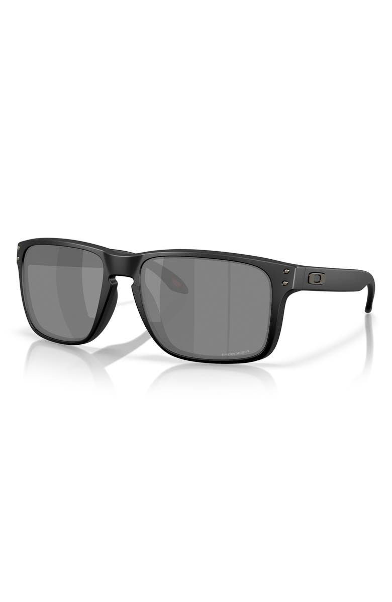 Oakley Prizm<sup>™</sup> Grey Everyday 61mm Rectangular Sunglasses, Alternate, color, Matte Black Prizm Black