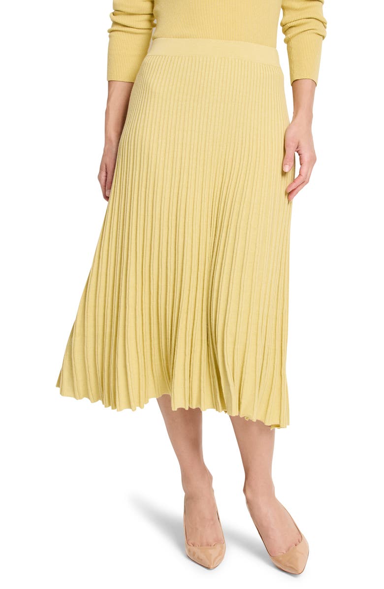 NIC+ZOE Rib Sweater Midi Skirt, Main, color, Lemongrass