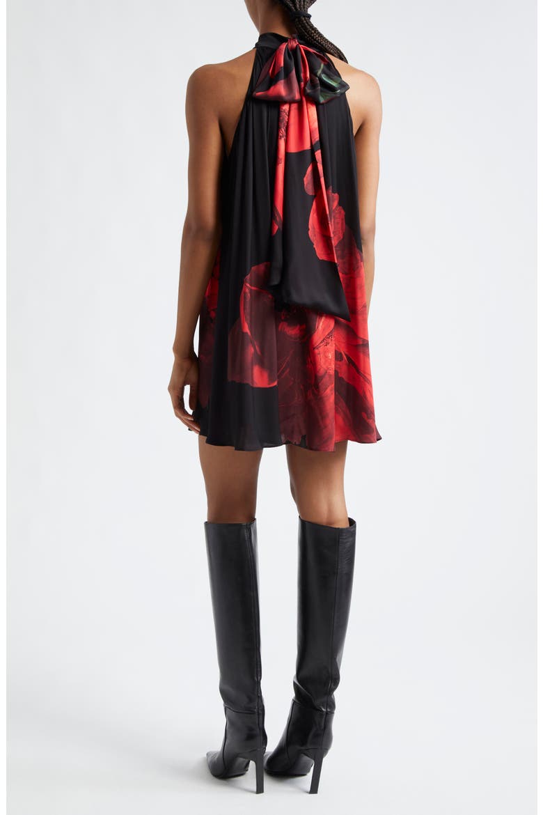 ALICE + OLIVIA Corine Floral Halter Minidress (Women)
