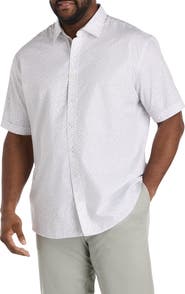 Synrgy by DXL Big & Tall Micro Floral Sport Shirt