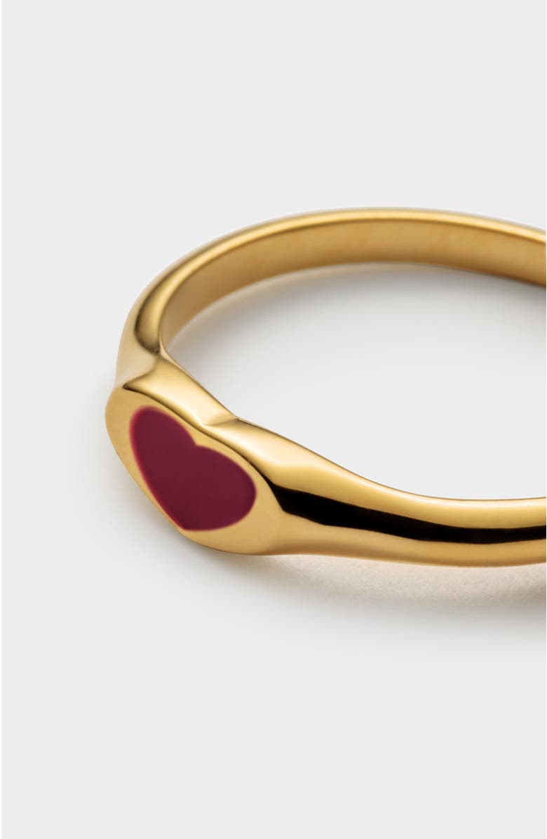 Katie Loxton Rouge Heart Ring, Alternate, color, Gold Coated