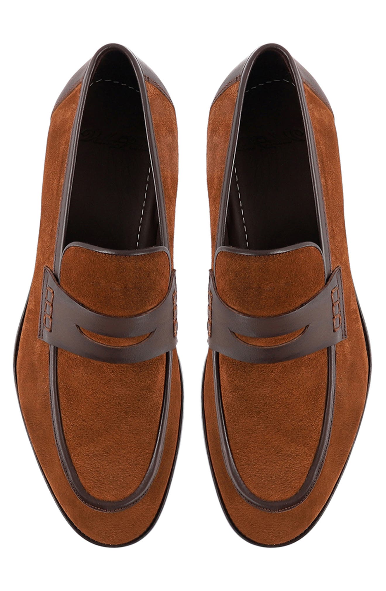 VELLAPAIS Harrison Double Monk Strap Leather Loafer, Alternate, color, Brown