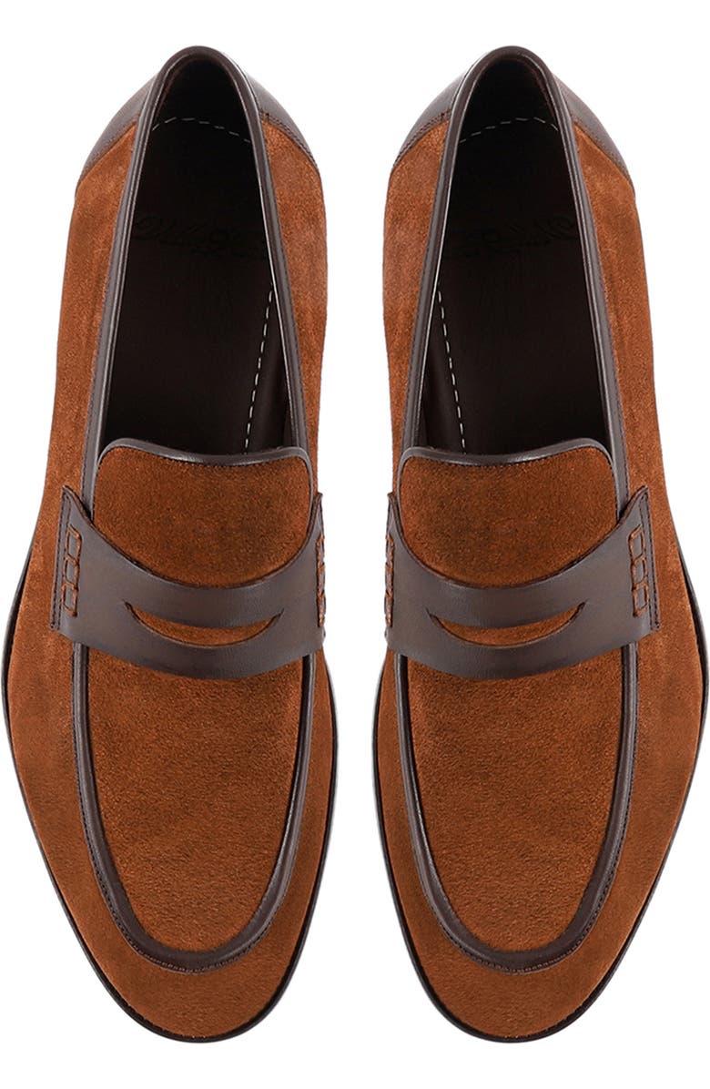 VELLAPAIS Harrison Double Monk Strap Leather Loafer, Alternate, color, Brown