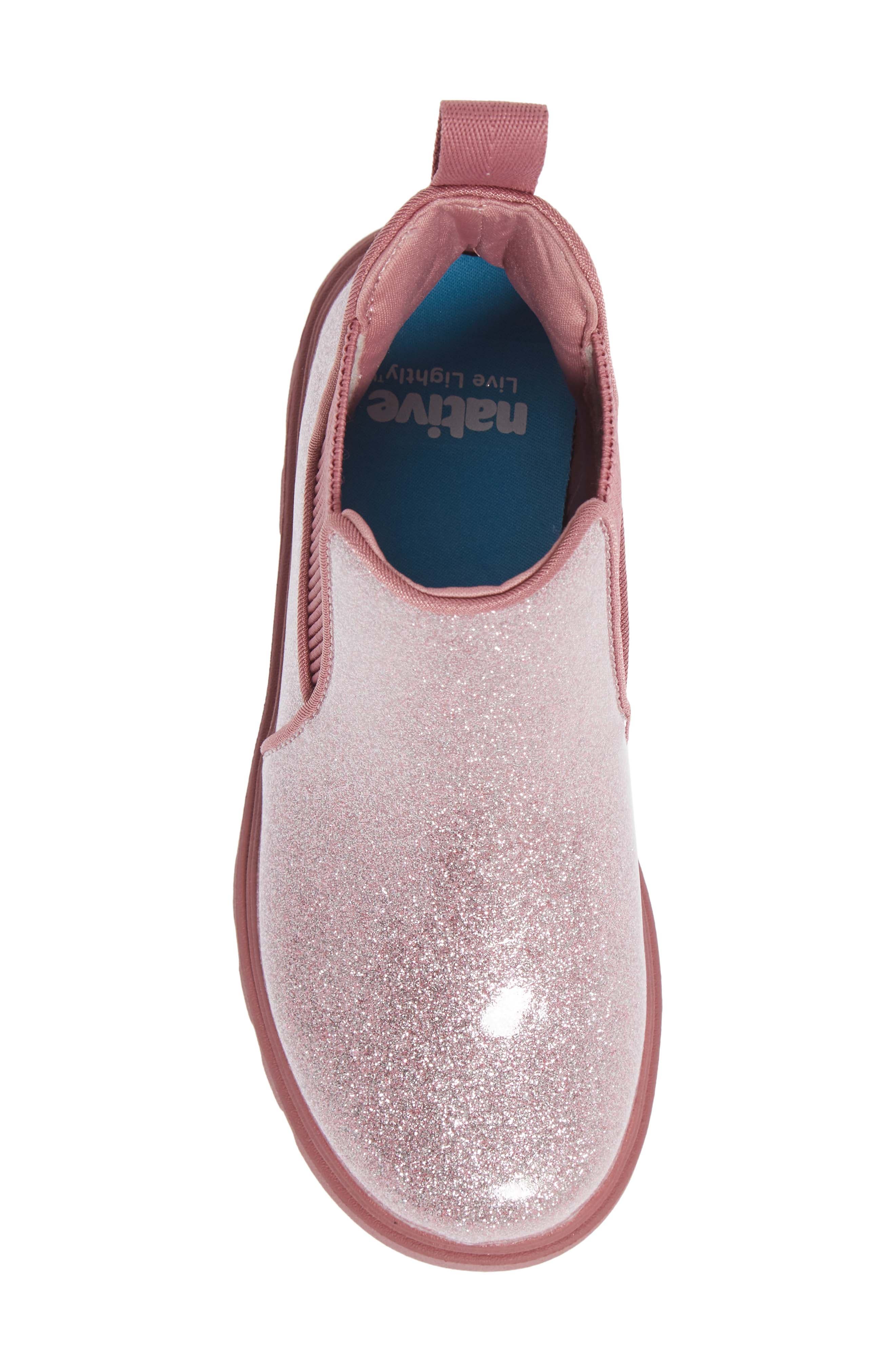 Kensington Treklite Glitter Chelsea Boot, Alternate, color, PINK GLITTER/ TEMPLE PINK