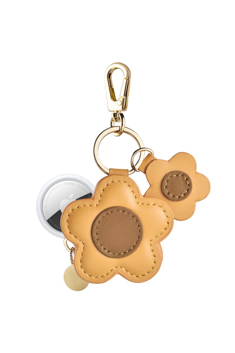 Flower Bag Charm for Airtag®, Alternate, color, Brown