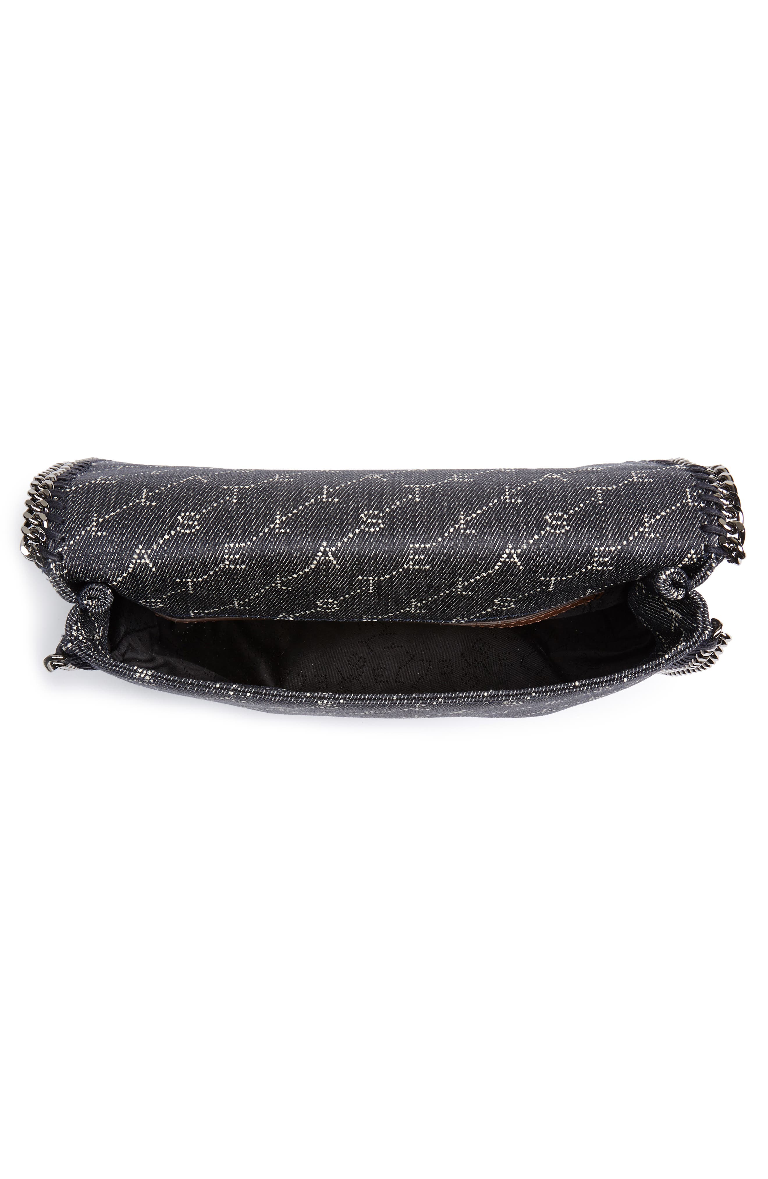 Stella McCartney Falabella Logo Denim Shoulder Bag, Alternate, color, 