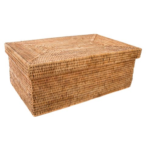 Artifacts Rattan Rectangular Storage Box with Lid
