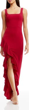 Dress the Population Charlene Ruffle Gown