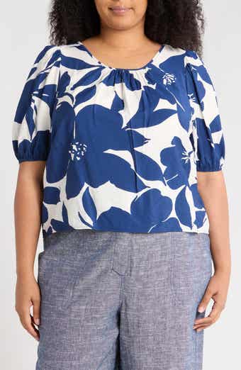 Floral Puff Sleeve Crop Top