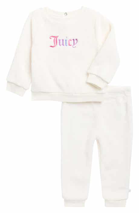 Logo Faux Shearling Sweatshirt & Joggers Set