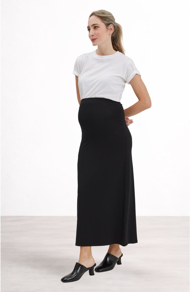 Nom Maternity Halle Skirt, Alternate, color, Black