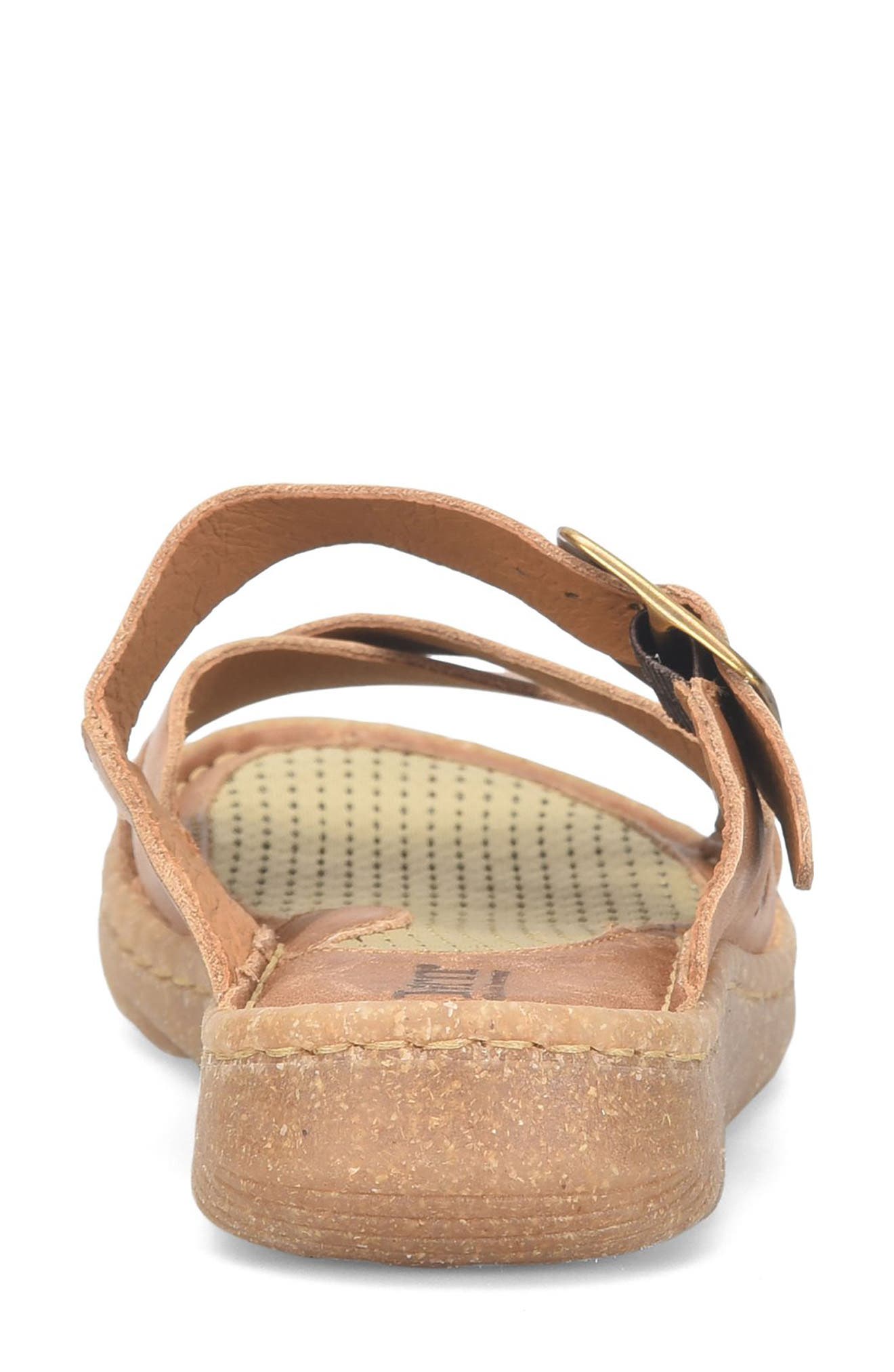 Salas Slide Sandal, Alternate, color, BROWN LEATHER
